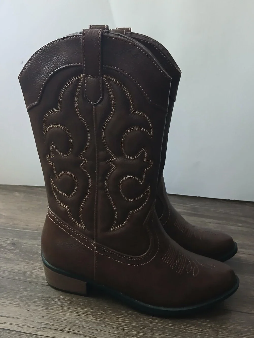Cat & Jack Brown Tall Girls Western Boots